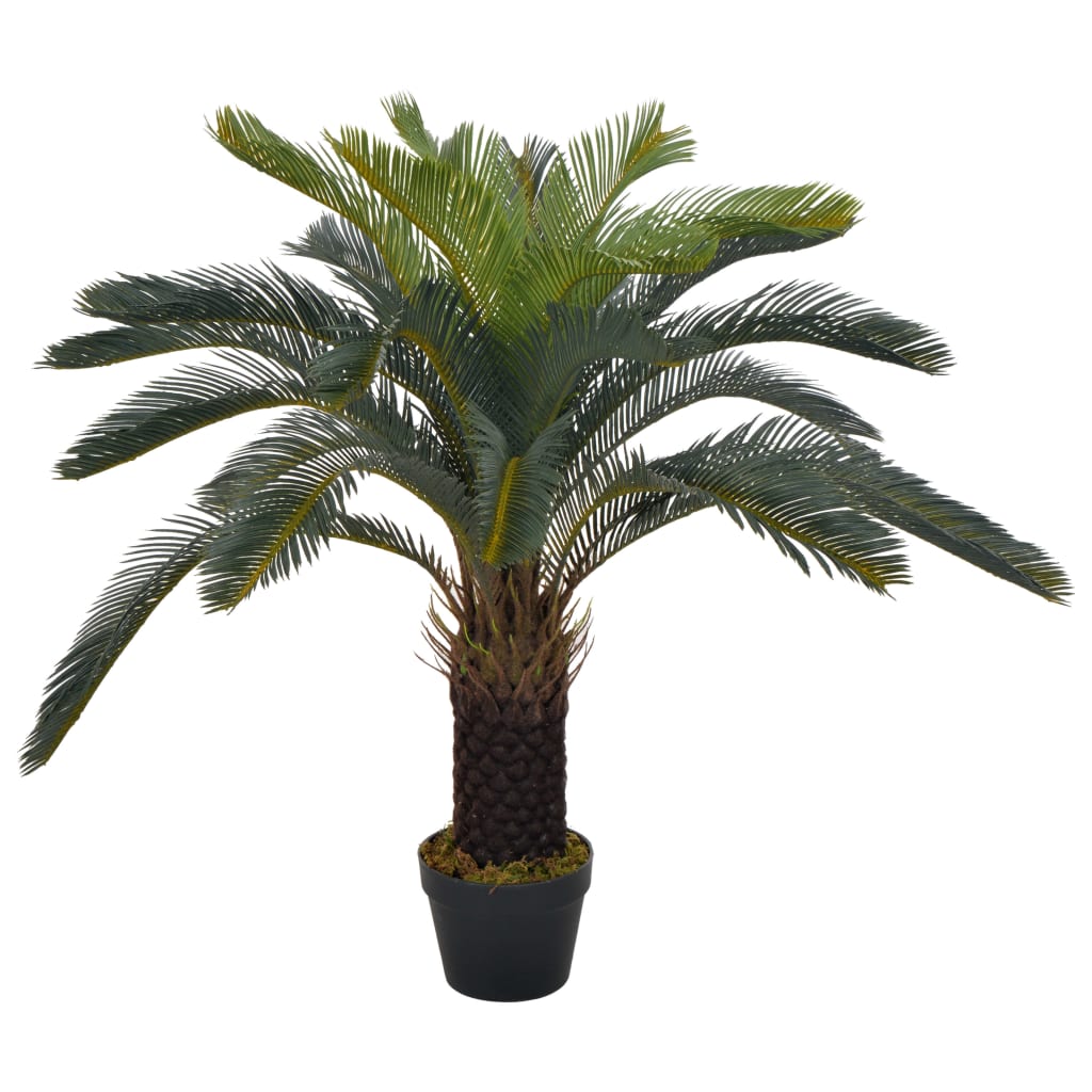 kunstig cycaspalme med urtepotte grøn 90 cm