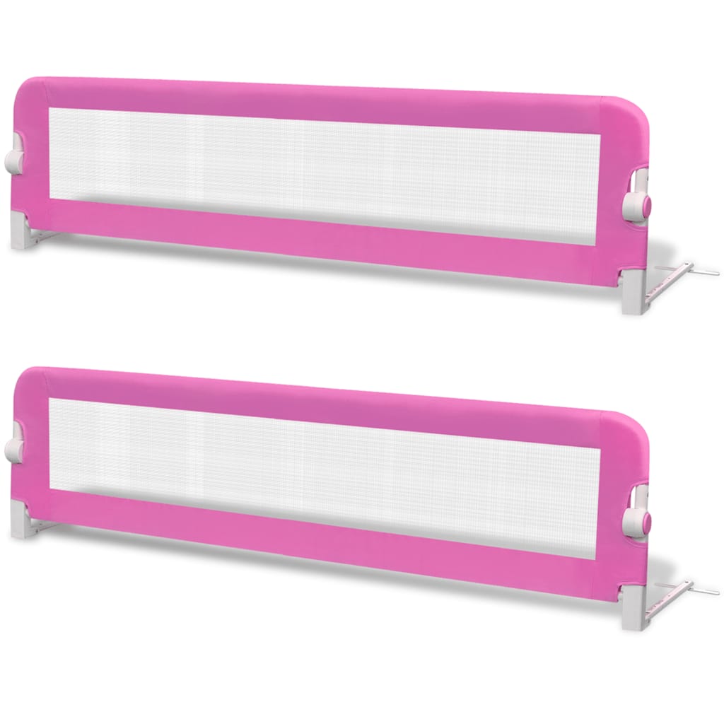 sengehest til børn 2 stk. 150 x 42 cm pink