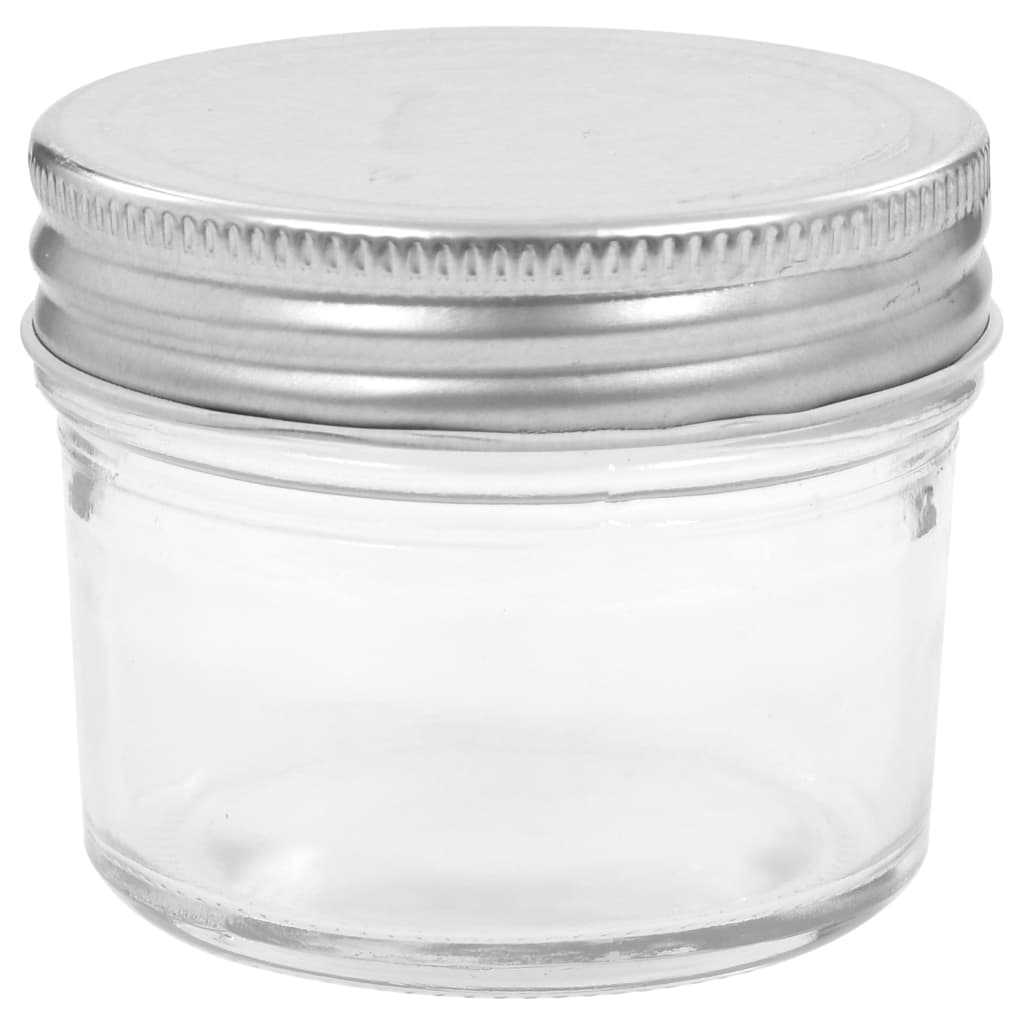 syltetøjsglas 96 stk. med sølvfarvet låg 110 ml