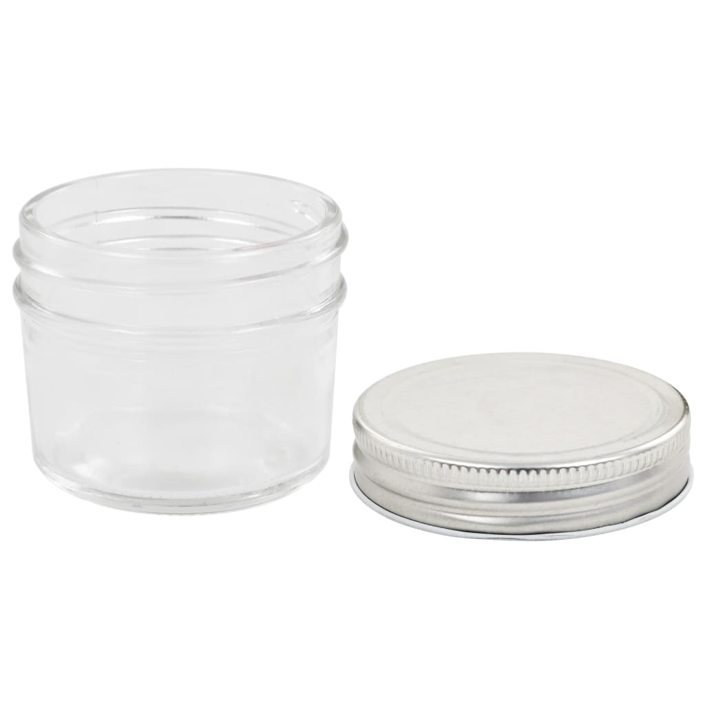 syltetøjsglas 96 stk. med sølvfarvet låg 110 ml