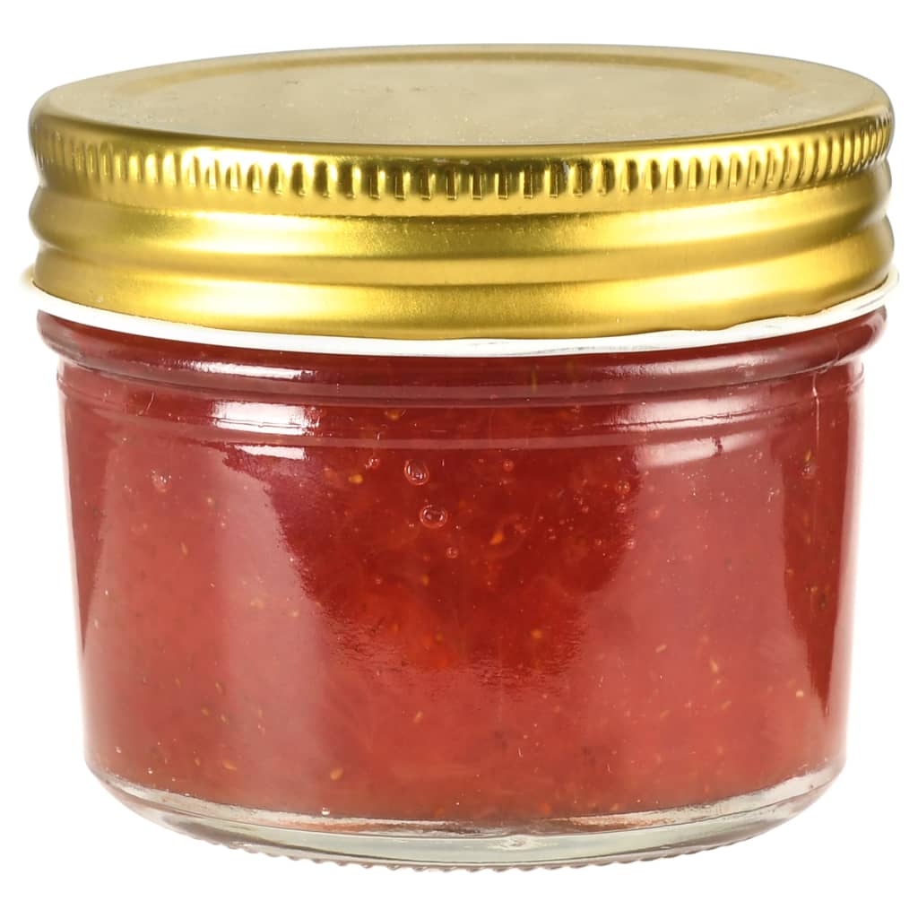 syltetøjsglas 48 stk. med guldfarvet låg 110 ml