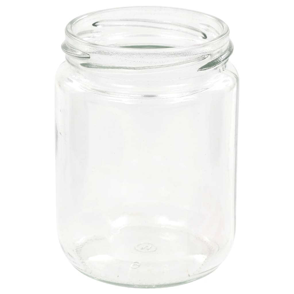 syltetøjsglas 48 stk. med hvide og røde låg 230 ml
