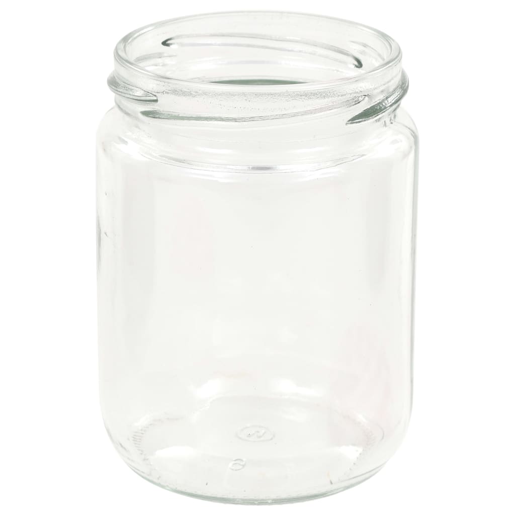 syltetøjsglas 96 stk. med hvide og røde låg 230 ml