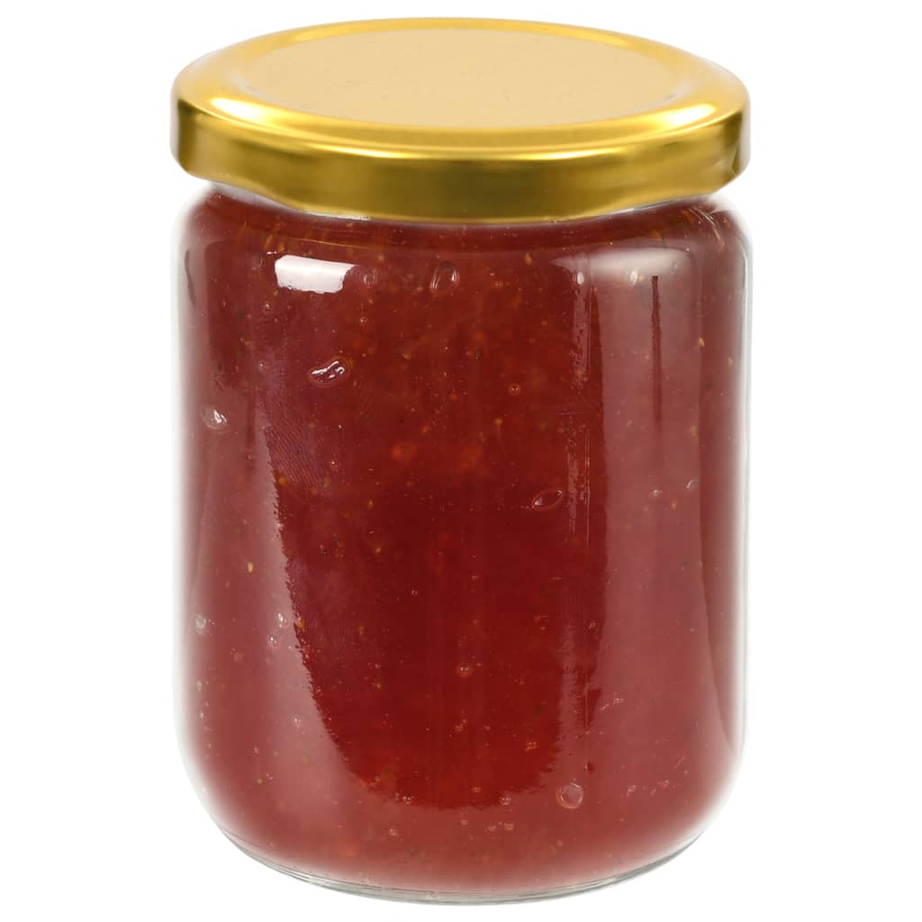 syltetøjsglas 48 stk. med guldfarvet låg 230 ml