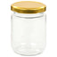 syltetøjsglas 48 stk. med guldfarvet låg 230 ml