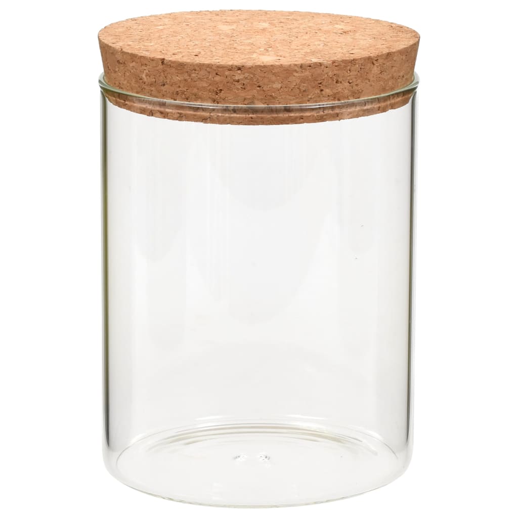 opbevaringsglas med korklåg 6 stk. 650 ml
