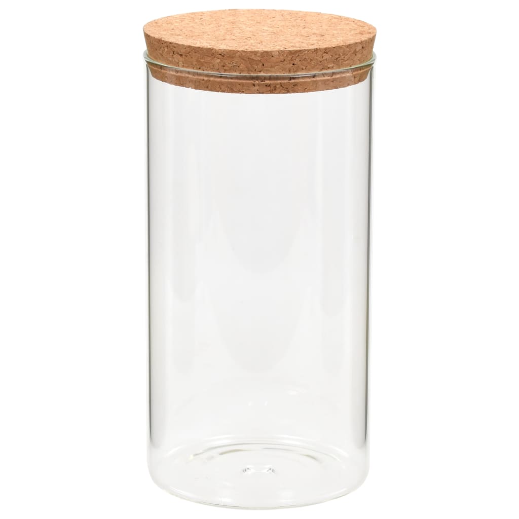 opbevaringsglas med korklåg 6 stk. 1400 ml