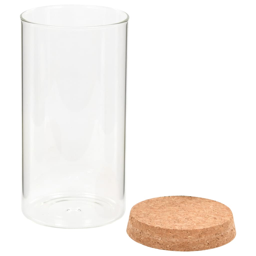 opbevaringsglas med korklåg 6 stk. 1400 ml