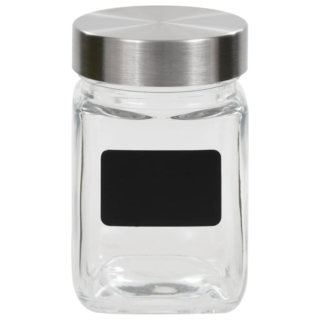 opbevaringsglas med etiket 12 stk. 300 ml