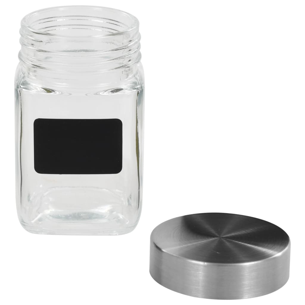 opbevaringsglas med etiket 12 stk. 300 ml