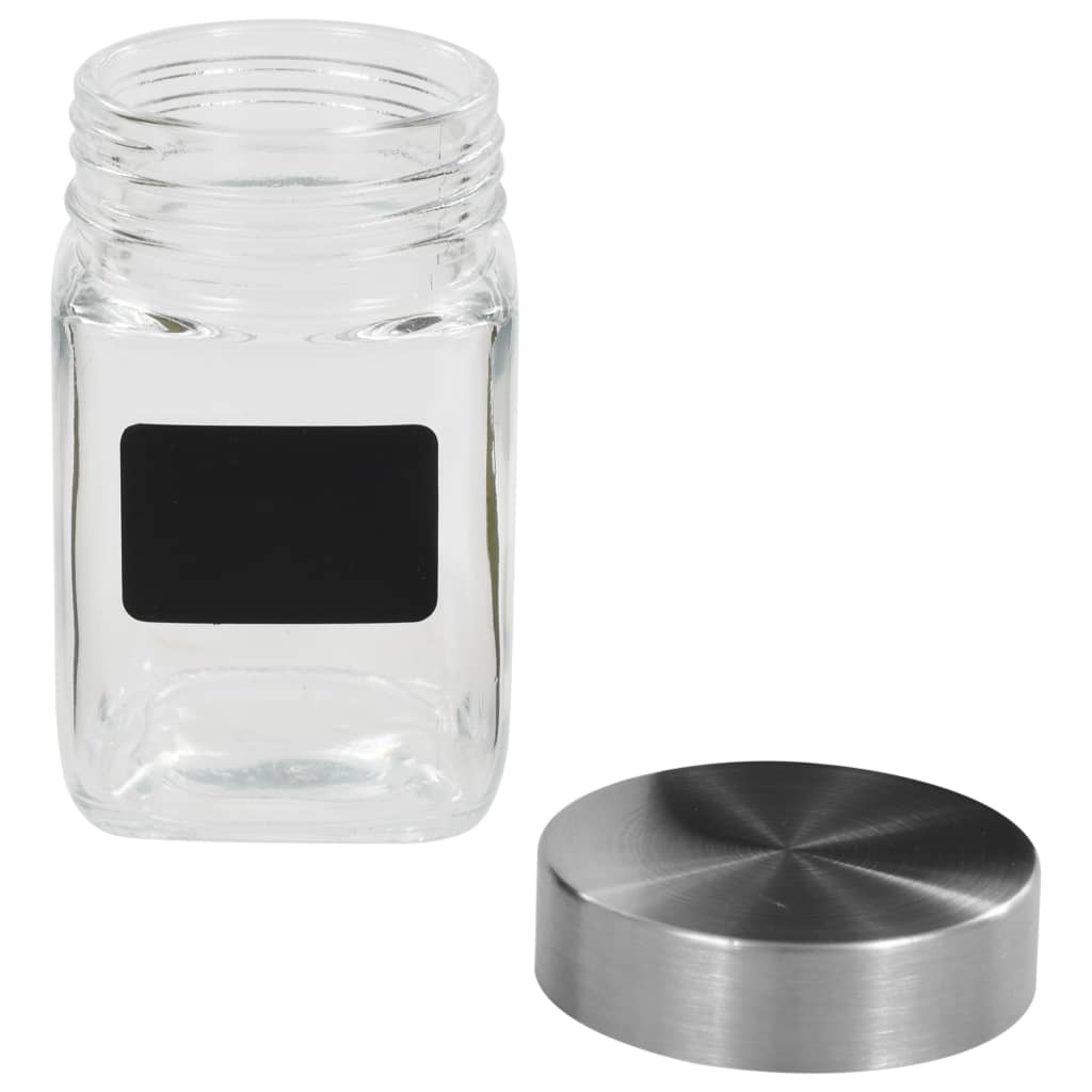 opbevaringsglas med etiket 24 stk. 300 ml