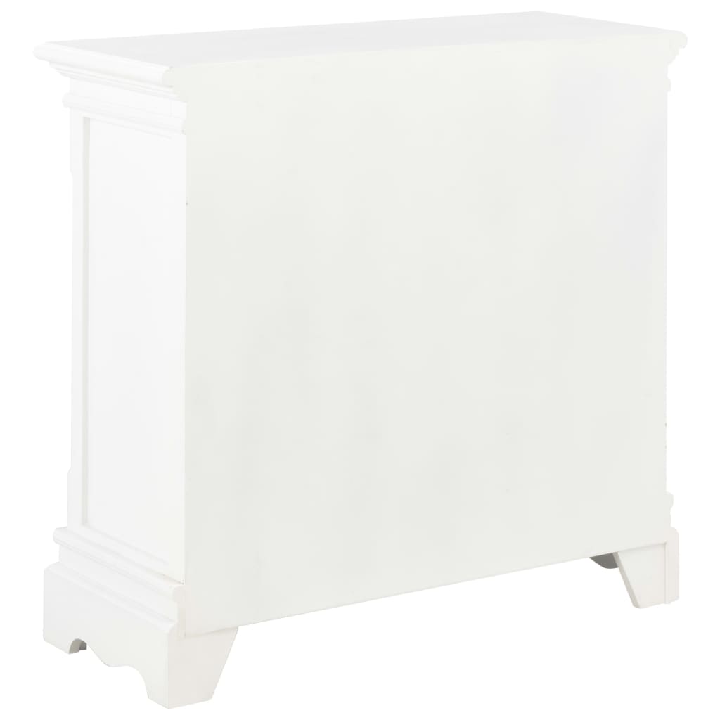 skænk 70x28x70 cm massivt fyrretræ hvid