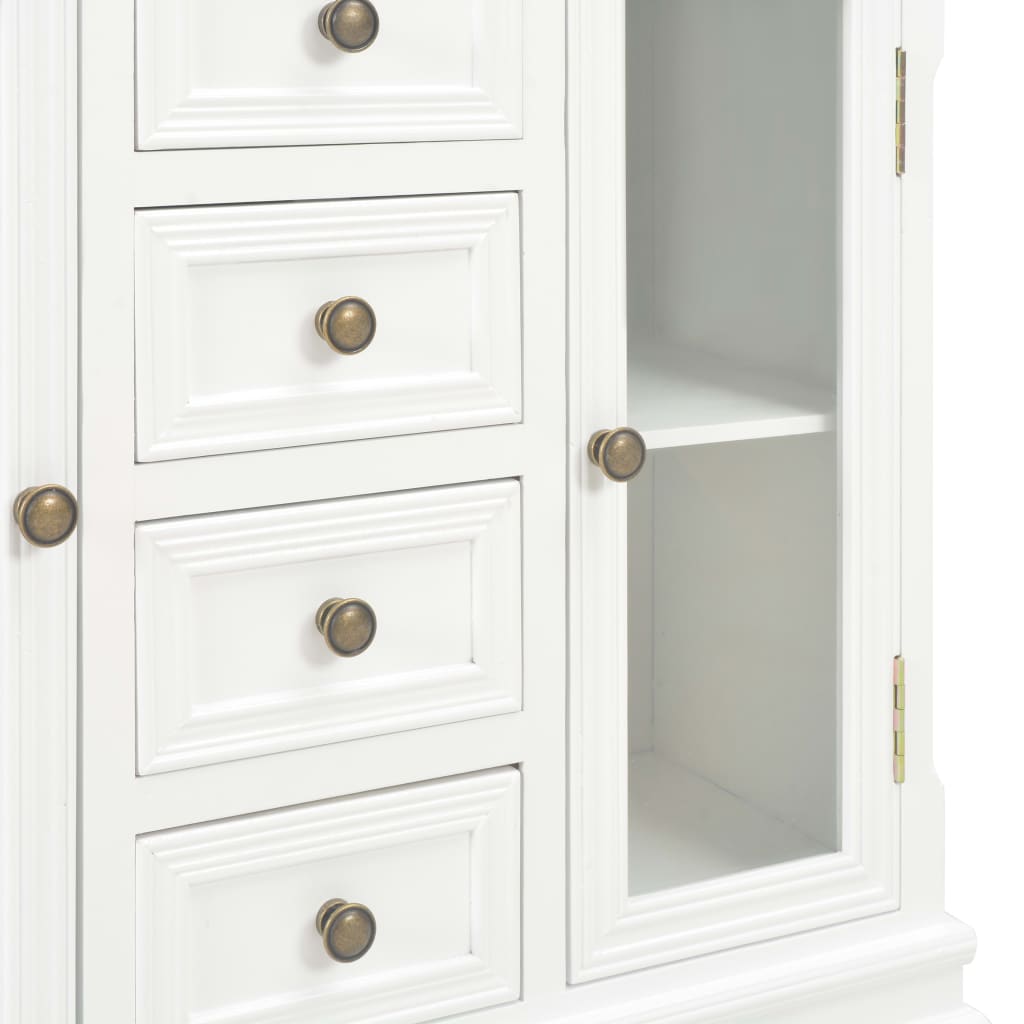 skænk 70x28x70 cm massivt fyrretræ hvid