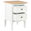sengeborde 2 stk. 35x30x49 cm MDF hvid