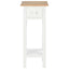 sidebord 27 x 27 x 65,5 cm træ hvid