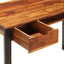 skrivebord massivt akacietræ og stål 110 x 55 x 78 cm