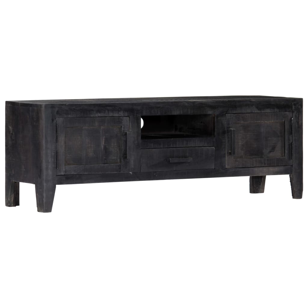 tv-skab massivt mangotræ 118 x 30 x 40 cm sort