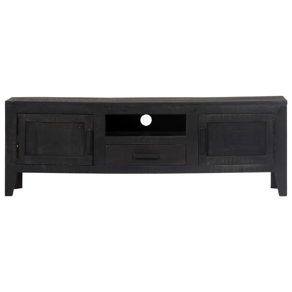 tv-skab massivt mangotræ 118 x 30 x 40 cm sort