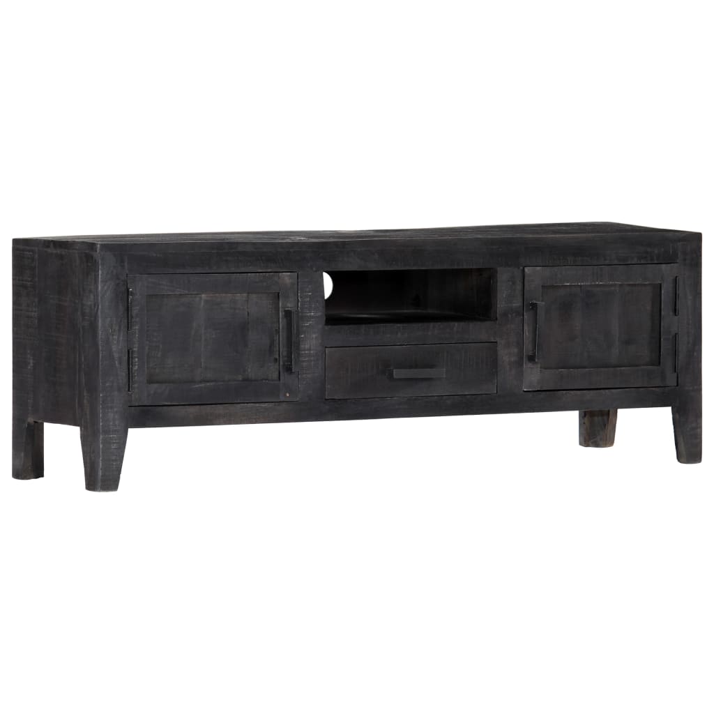 tv-skab massivt mangotræ 118 x 30 x 40 cm sort