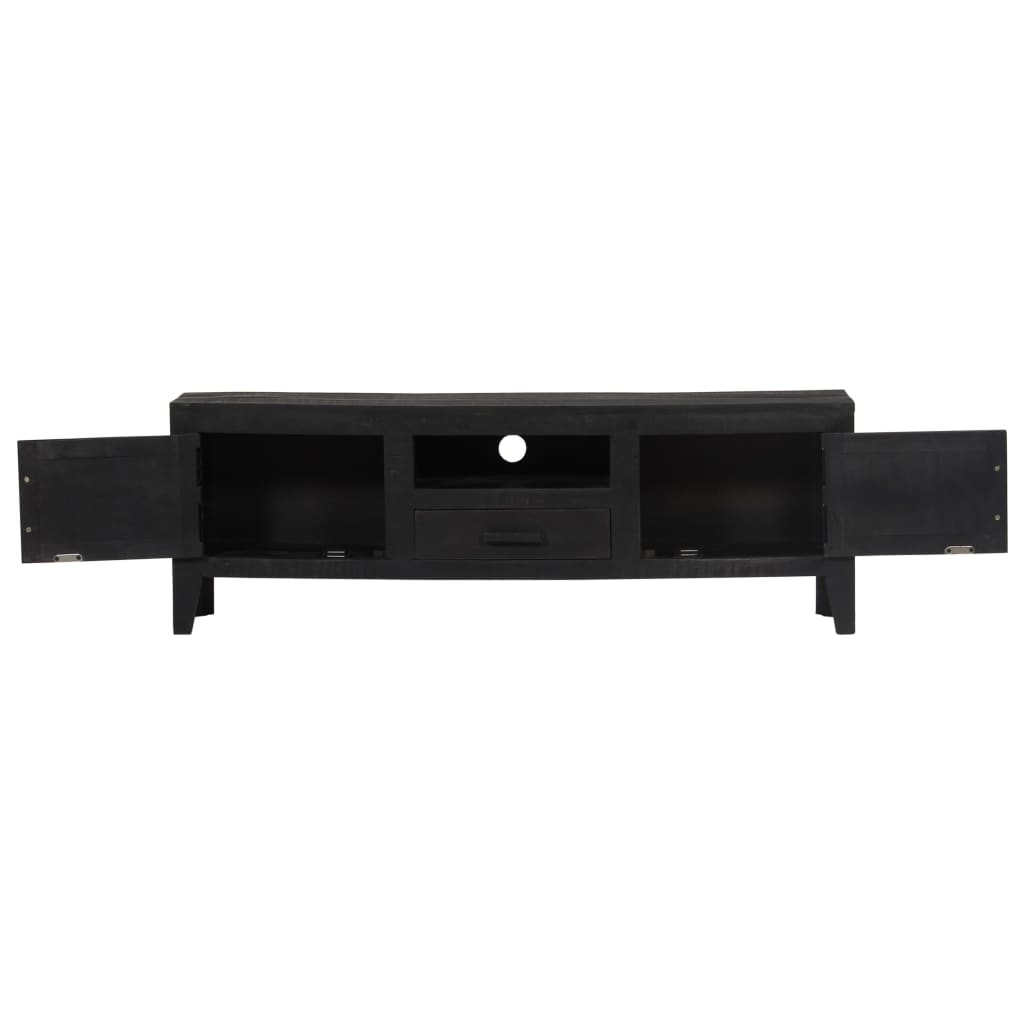 tv-skab massivt mangotræ 118 x 30 x 40 cm sort
