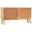 skænk 160 x 30 x 80 cm massivt ru mangotræ brun og sort
