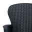 bistrosæt 3 dele plastik rattan-look antracitgrå