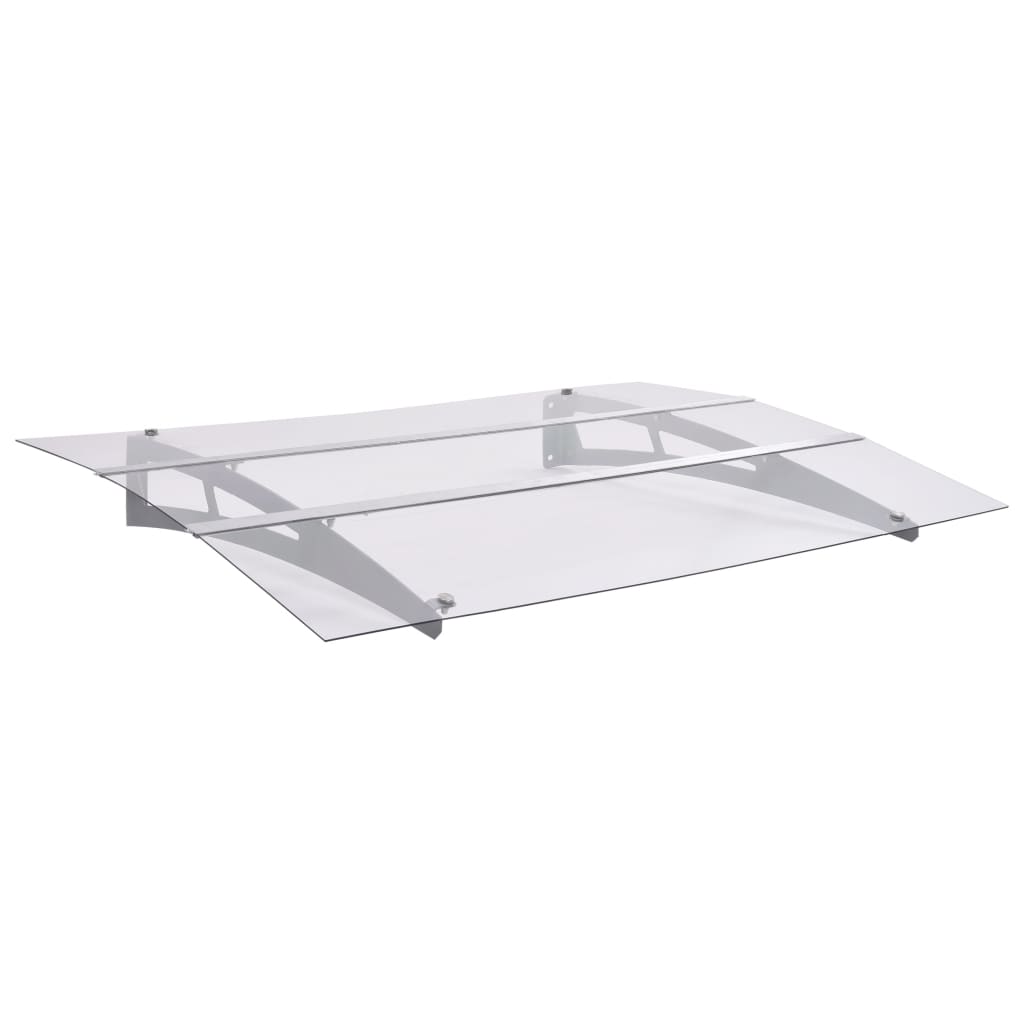 dørbaldakin 120x90 cm polycarbonat sort og transparent