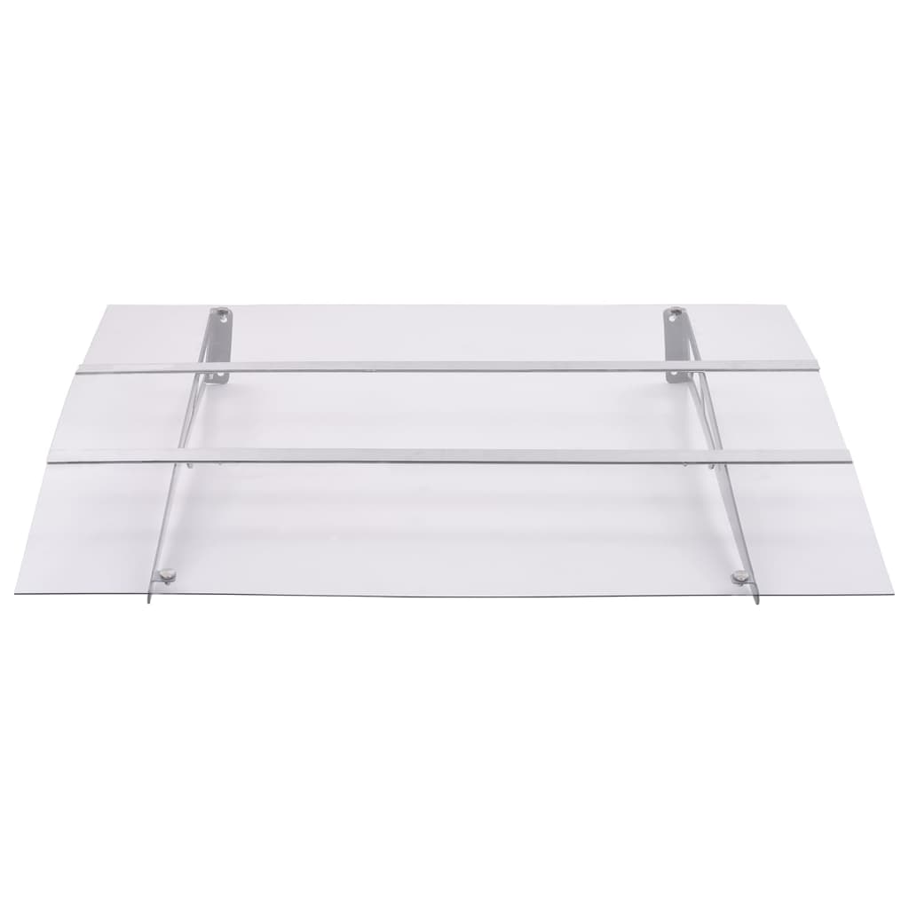 dørudhæng 150x90 cm PET sølvfarvet og transparent