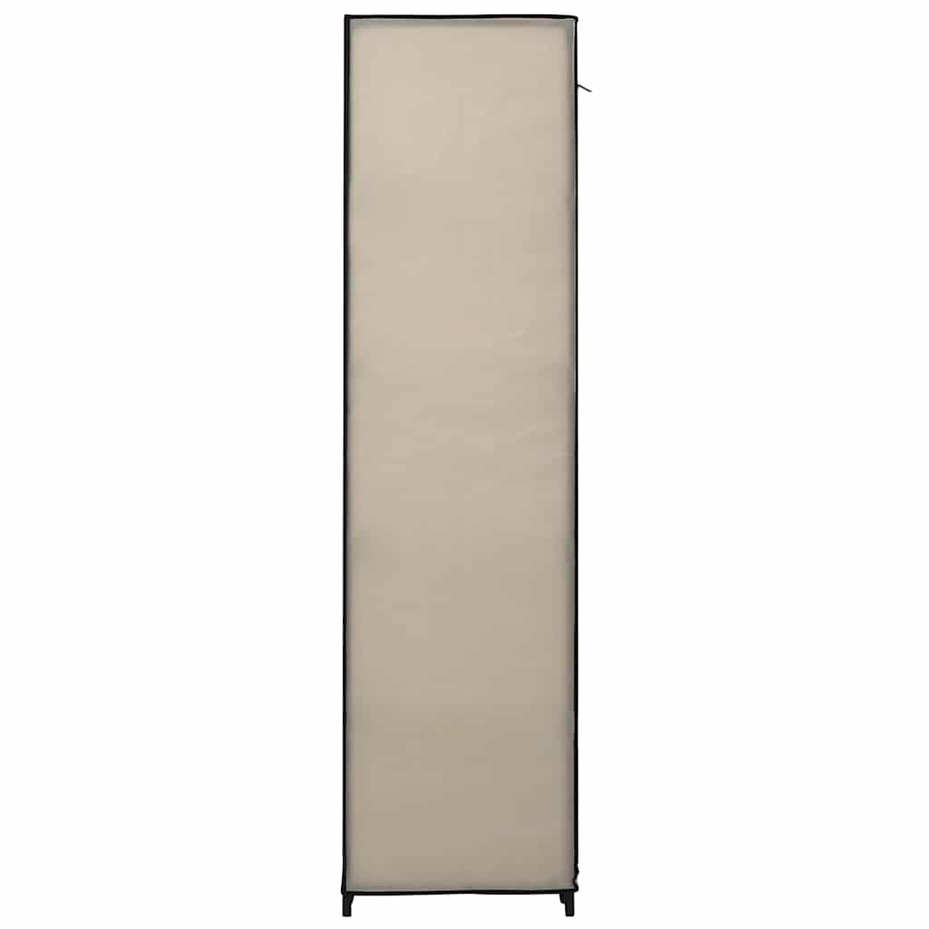 foldbart klædeskab 110 x 45 x 175 cm stof cremefarvet