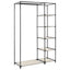 foldbart klædeskab 110 x 45 x 175 cm stof cremefarvet