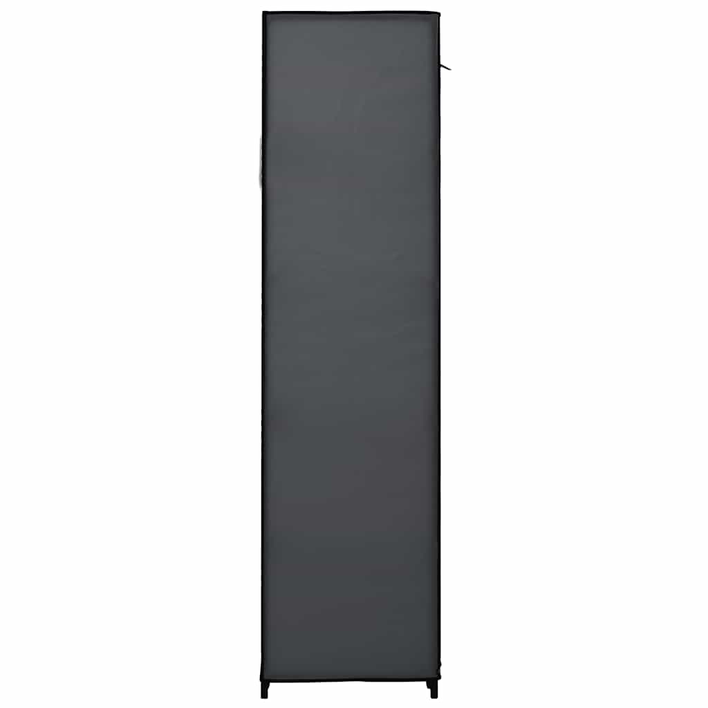 foldbart klædeskab 110 x 45 x 175 cm stof grå