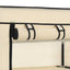 skoskab med overtræk 58x28x106 cm stof cremefarvet