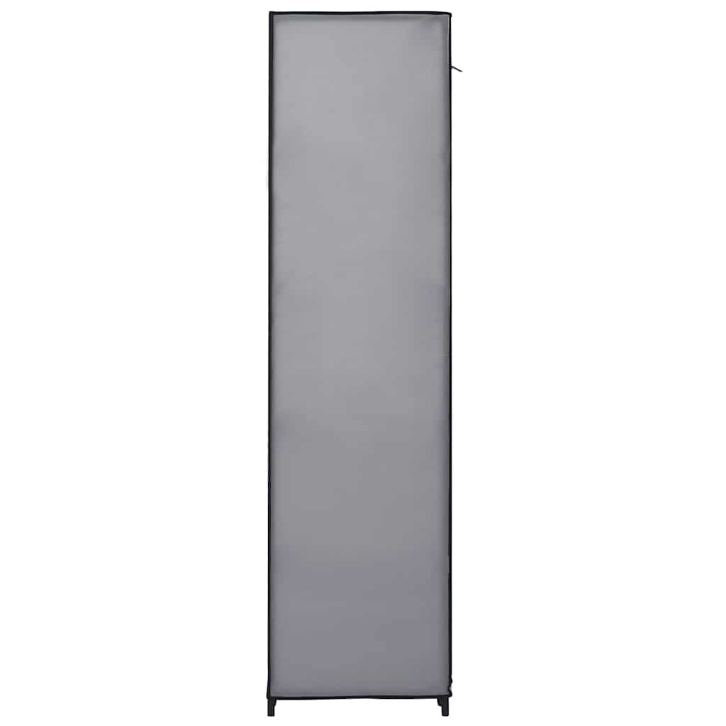 klædeskab med rum og stænger 150 x 45 x 176 cm stof grå