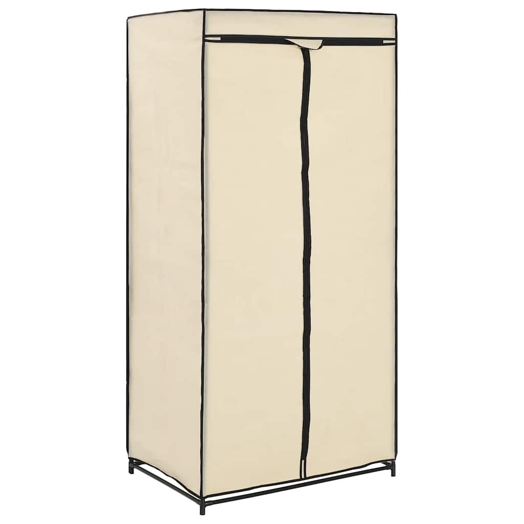 klædeskab 75x50x160 cm cremefarvet