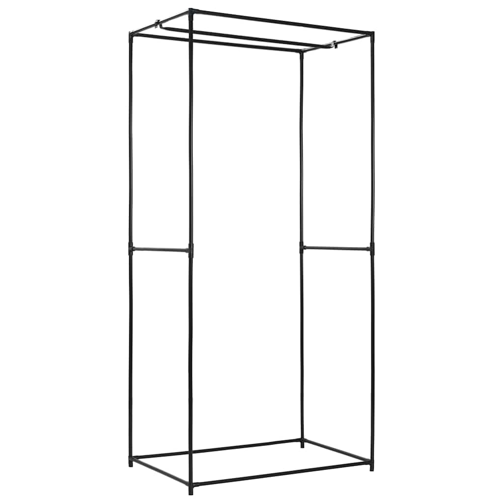 klædeskab 2 stk. 75 x 50 x 160 cm sort