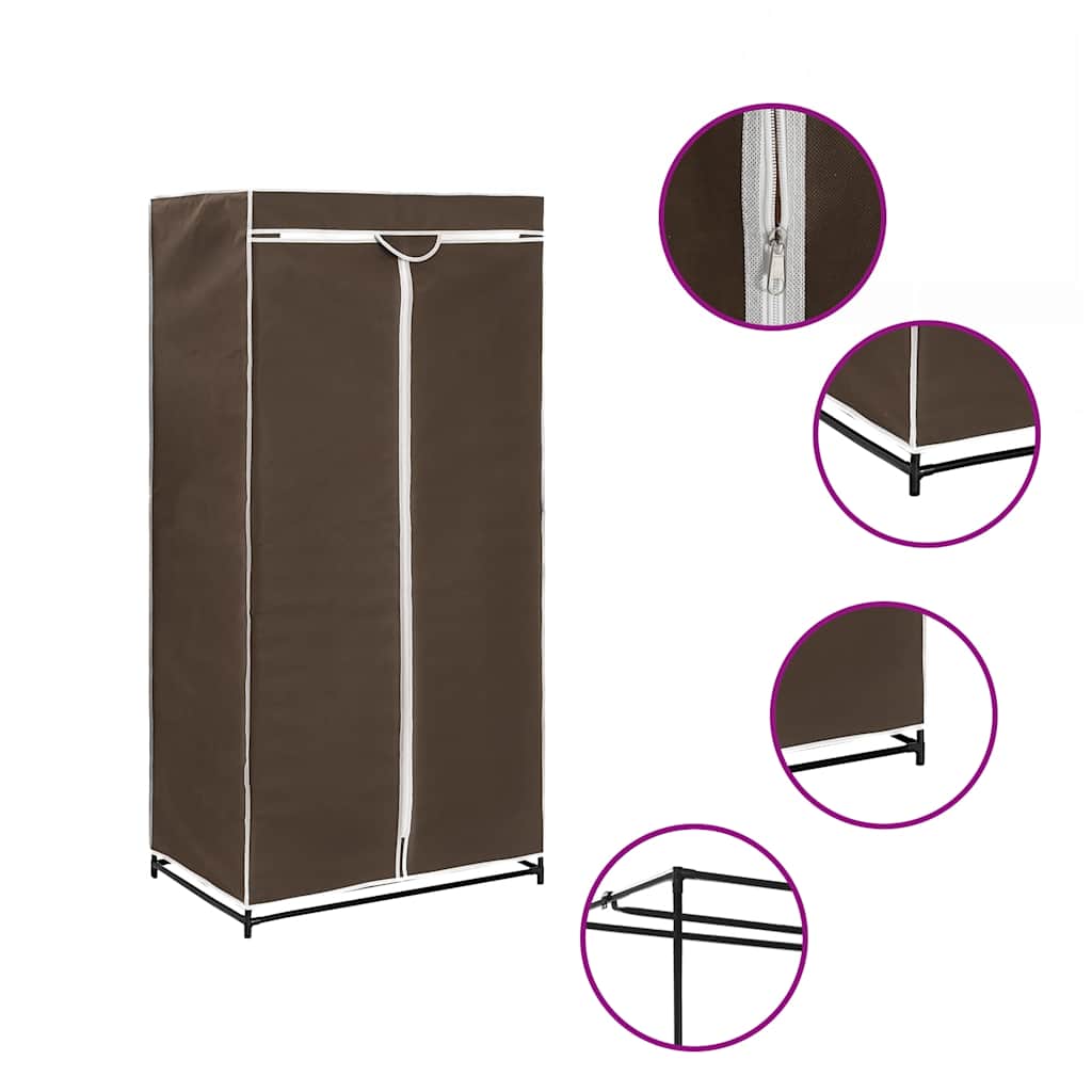 klædeskab 2 stk. 75 x 50 x 160 cm brun