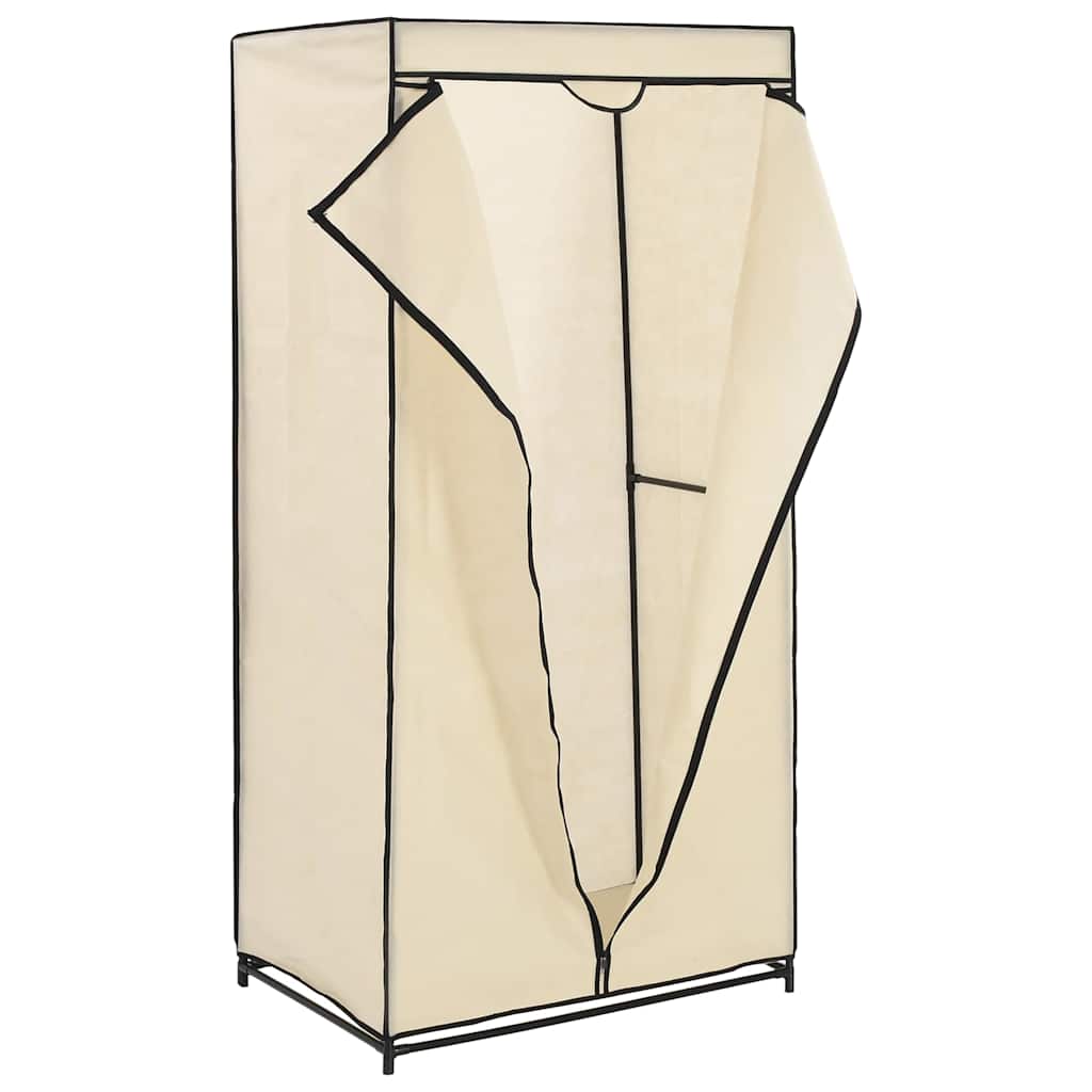 klædeskabe 2 stk. 75x50x160 cm cremefarvet