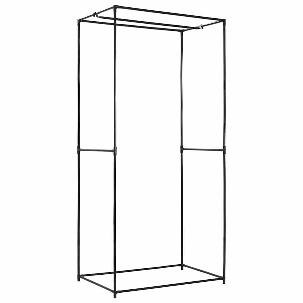 klædeskabe 2 stk. 75x50x160 cm cremefarvet
