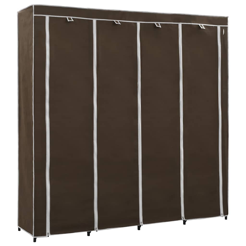 klædeskab med 4 rum 175 x 45 x 170 cm brun