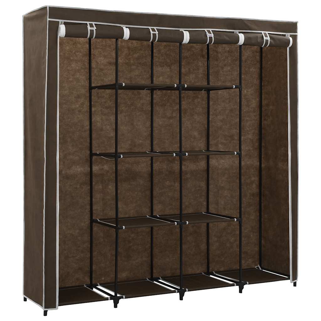 klædeskab med 4 rum 175 x 45 x 170 cm brun