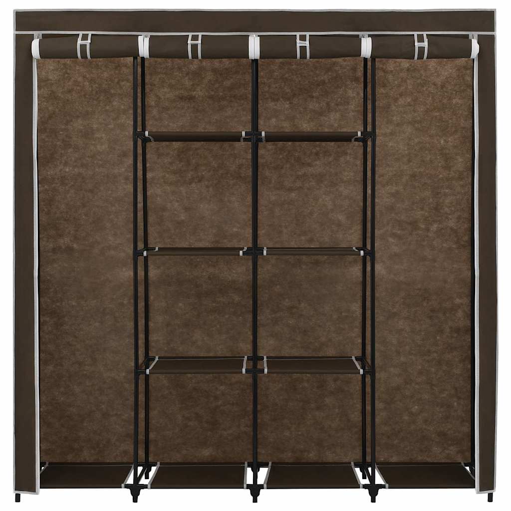 klædeskab med 4 rum 175 x 45 x 170 cm brun