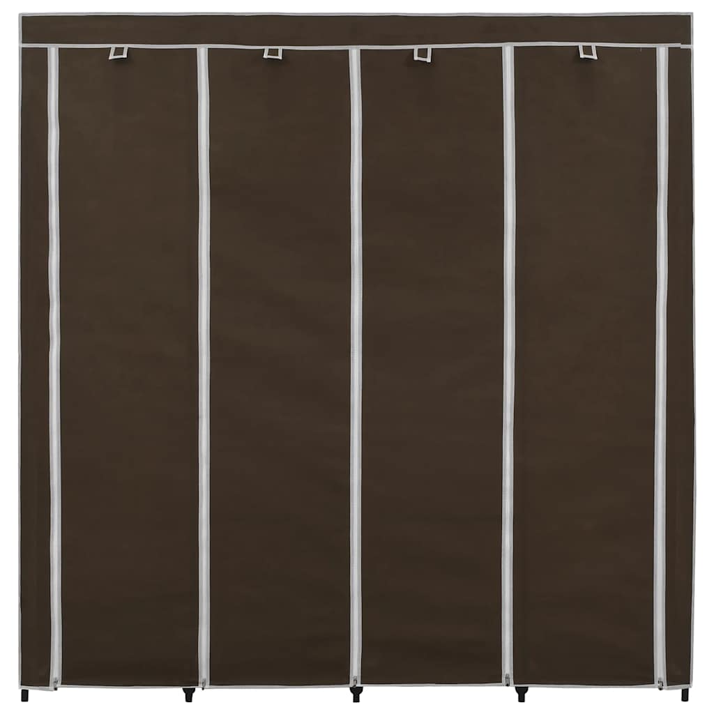 klædeskab med 4 rum 175 x 45 x 170 cm brun