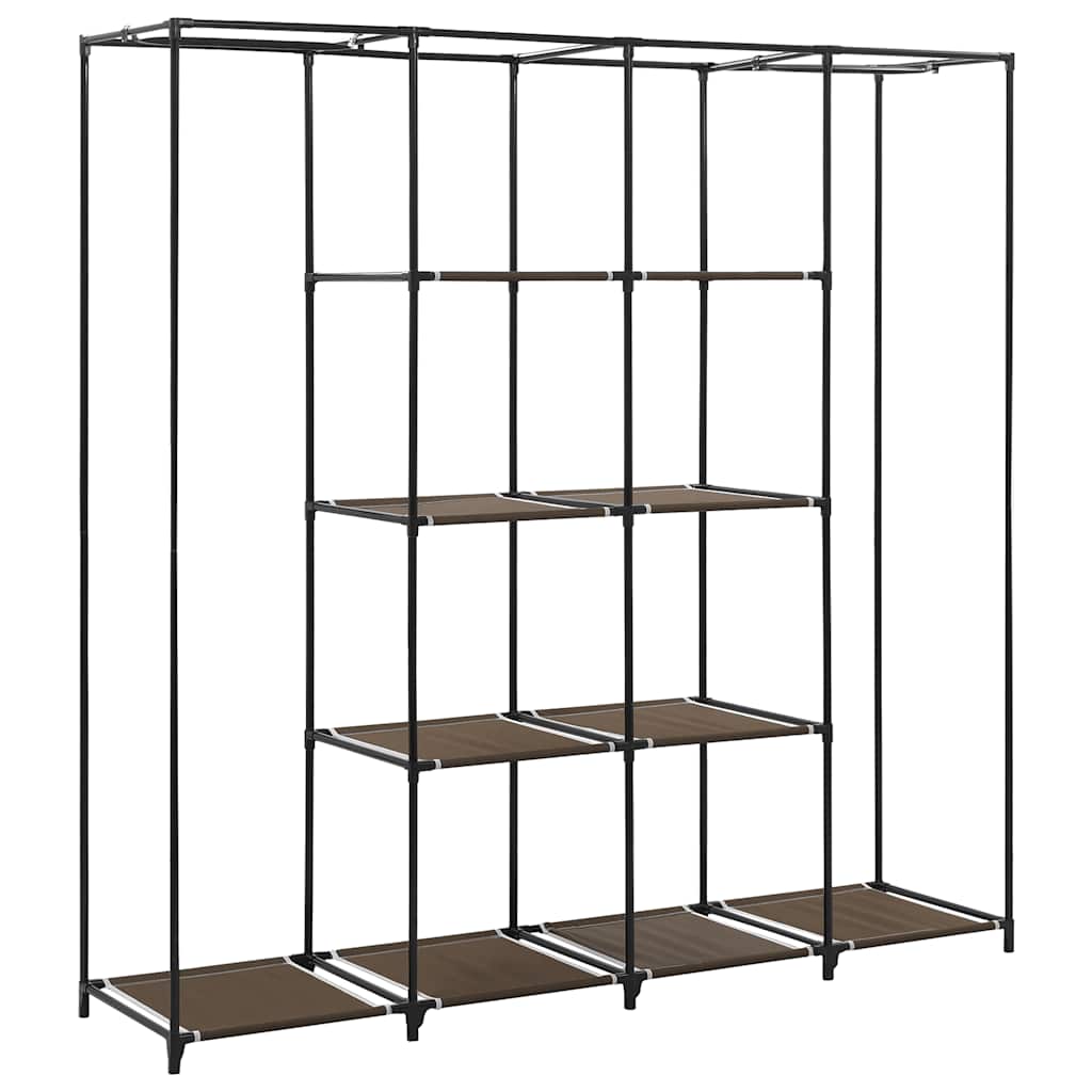 klædeskab med 4 rum 175 x 45 x 170 cm brun