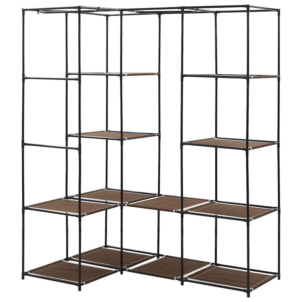 hjørneklædeskab 130 x 87 x 169 cm brun