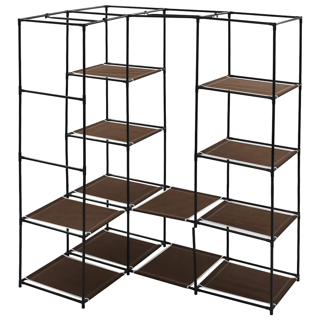 hjørneklædeskab 130 x 87 x 169 cm brun