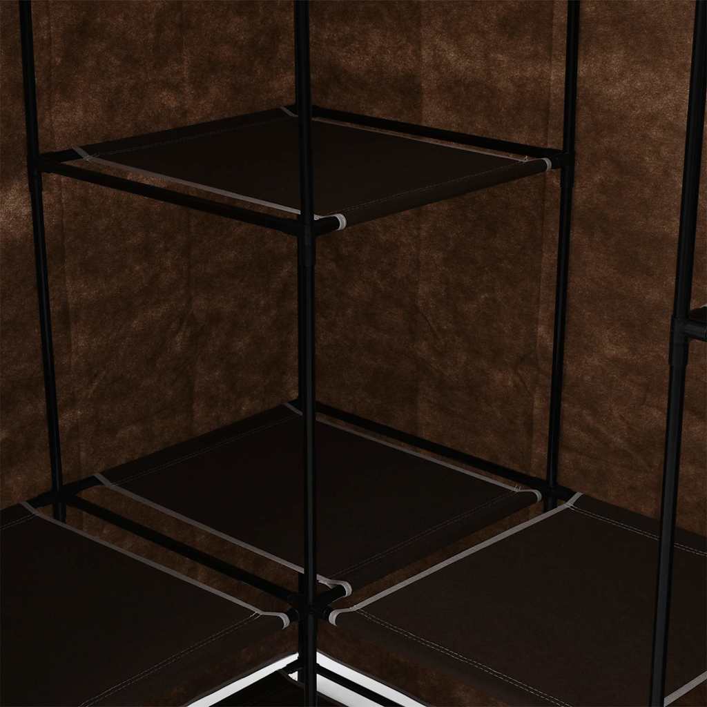 hjørneklædeskab 130 x 87 x 169 cm brun