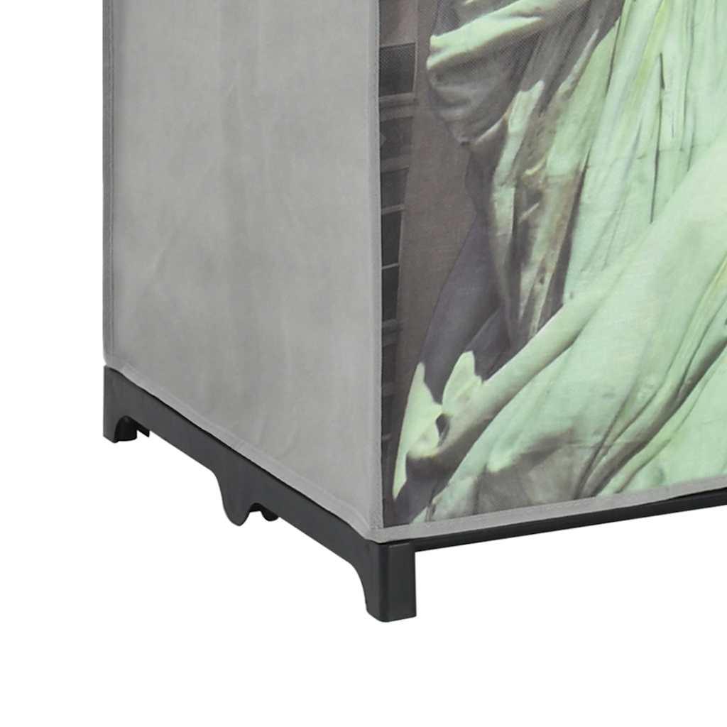 klædeskab 75 x 45 x 160 cm stof New York-mønster