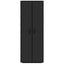 skoskab 60 x 30 x 166 cm stof sort