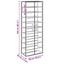 skoskab 60 x 30 x 166 cm stof sort