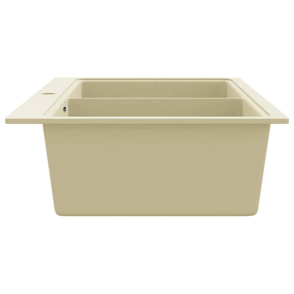 køkkenvask granit dobbelt vask beige